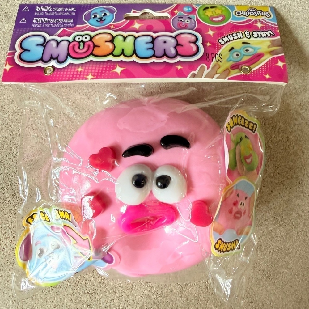 Smushers Face Swap Squishy Fidget Toy Pink Viral Squeezy ORB NEW